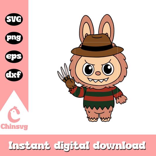 Freddy labubu halloween costume vsg, halloween der film svg