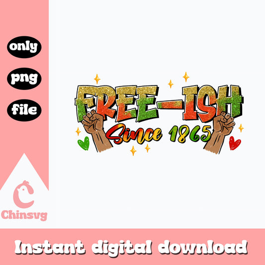 Free-ish Since 1865 PNG, Juneteenth PNG, Black History PNG