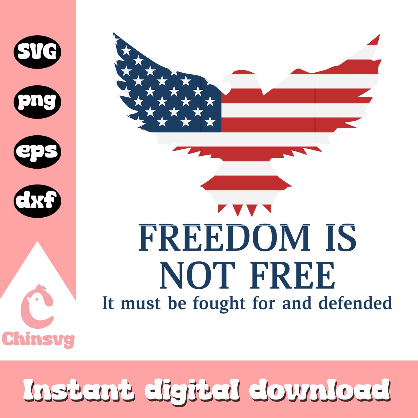 Freedom is not free svg, eagle anerica svg, charlie kirk svg