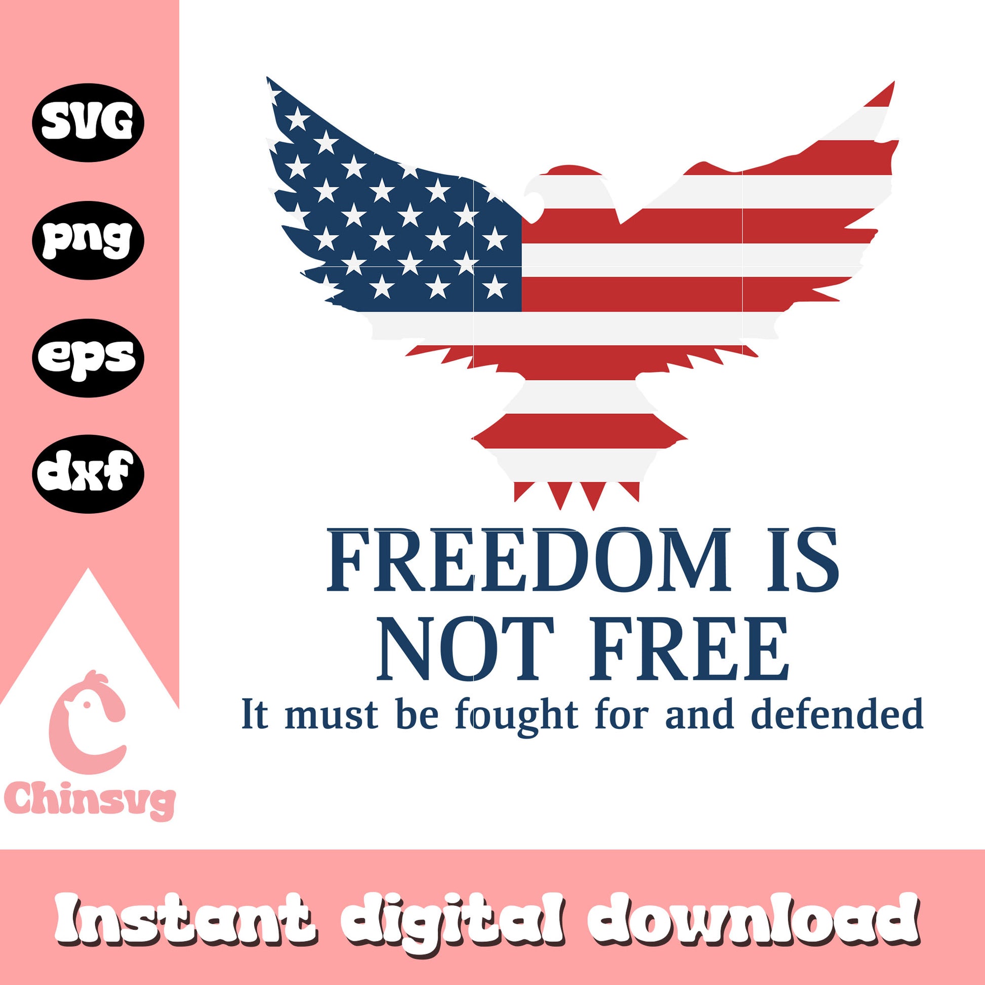 Freedom is not free svg, eagle anerica svg, charlie kirk svg