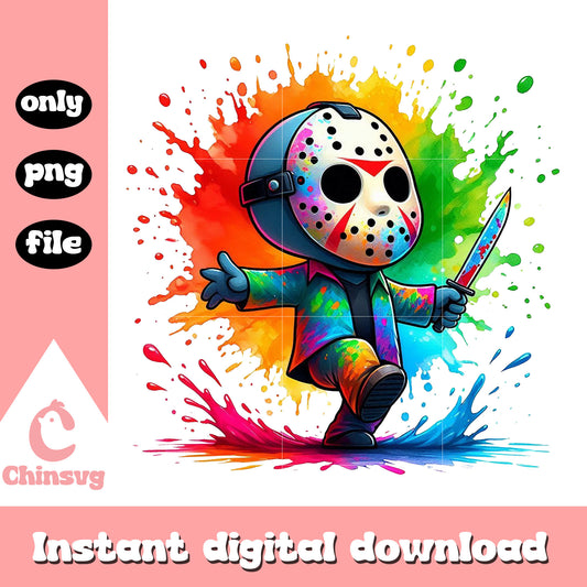Friday the 13th jason voorhees chibi png, halloween holiday png