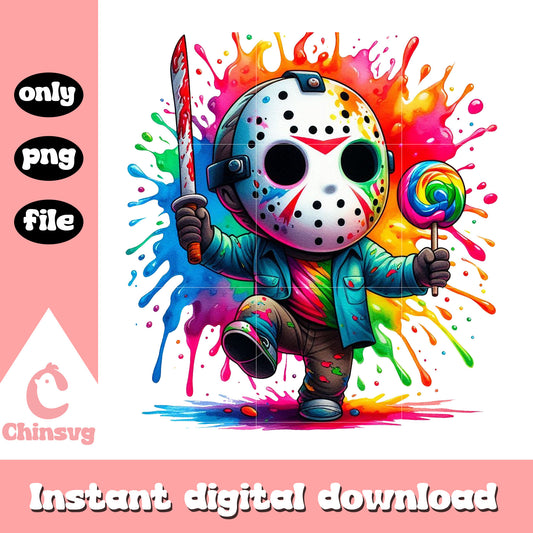 Friday the 13th jason voorhees cute design png, jason voorhees png