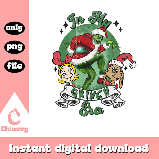 Friends in my grinch era design png, grinch cindy lou max png