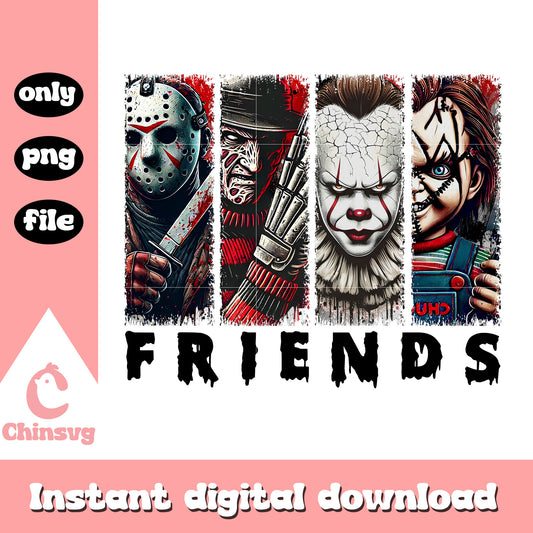 Friends characters collage picture design png, collage picture png