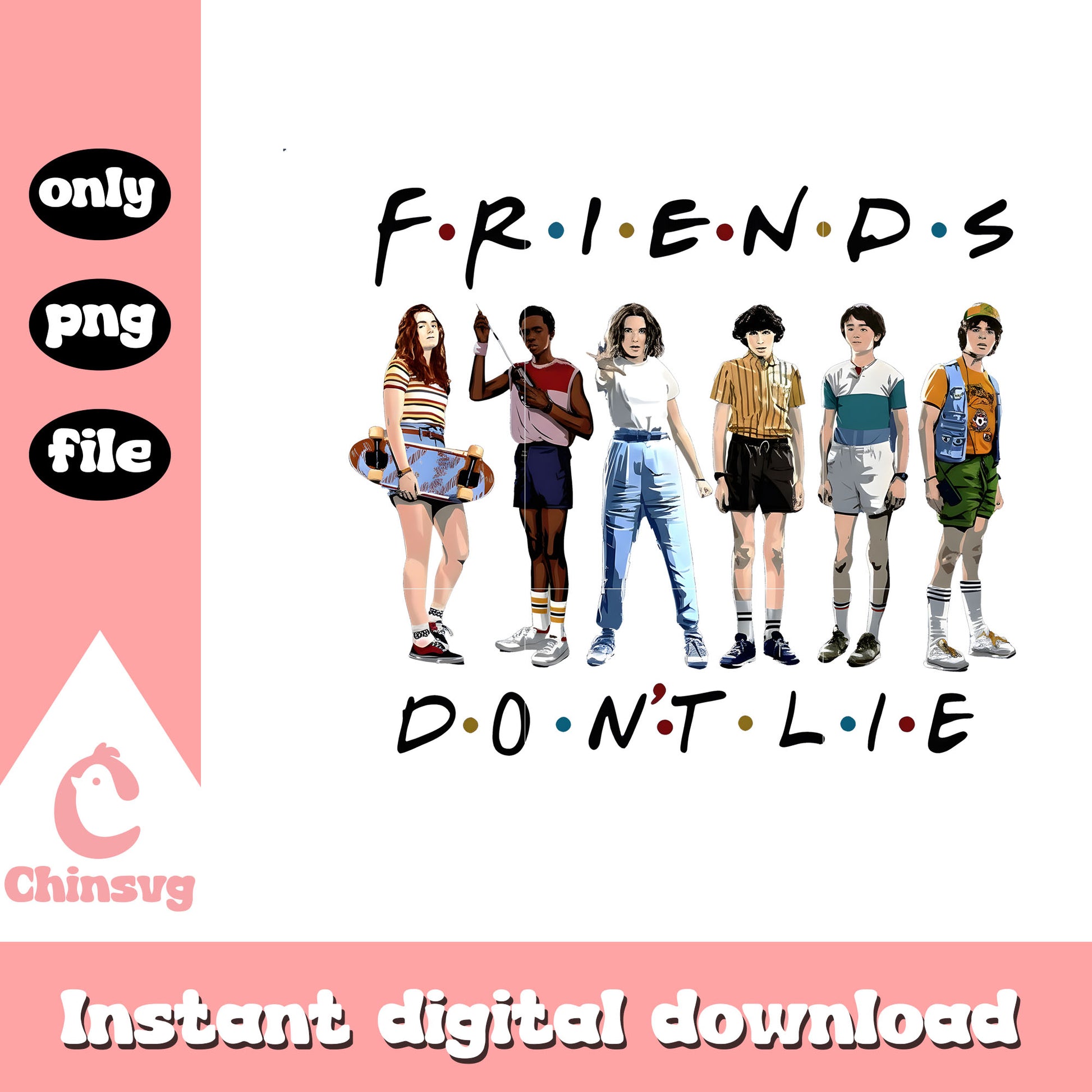 Friends don't lie stranger things png, stranger things characters​ png