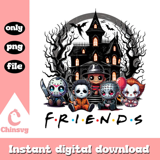 Friends horror halloween characters png, halloween kills png