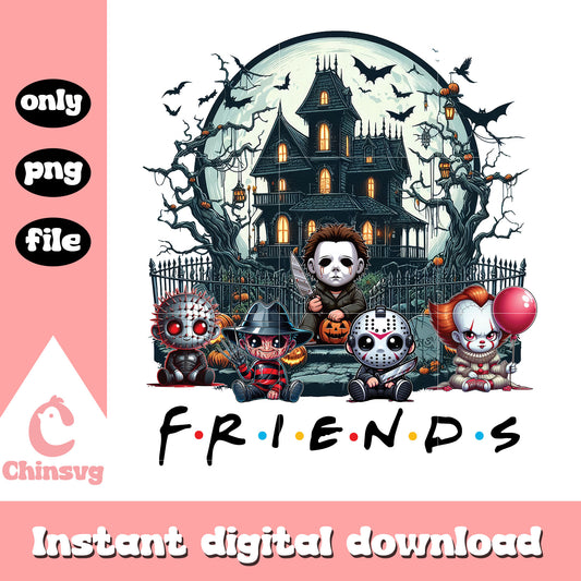 Friends horror halloween killers png, halloween horror nights png