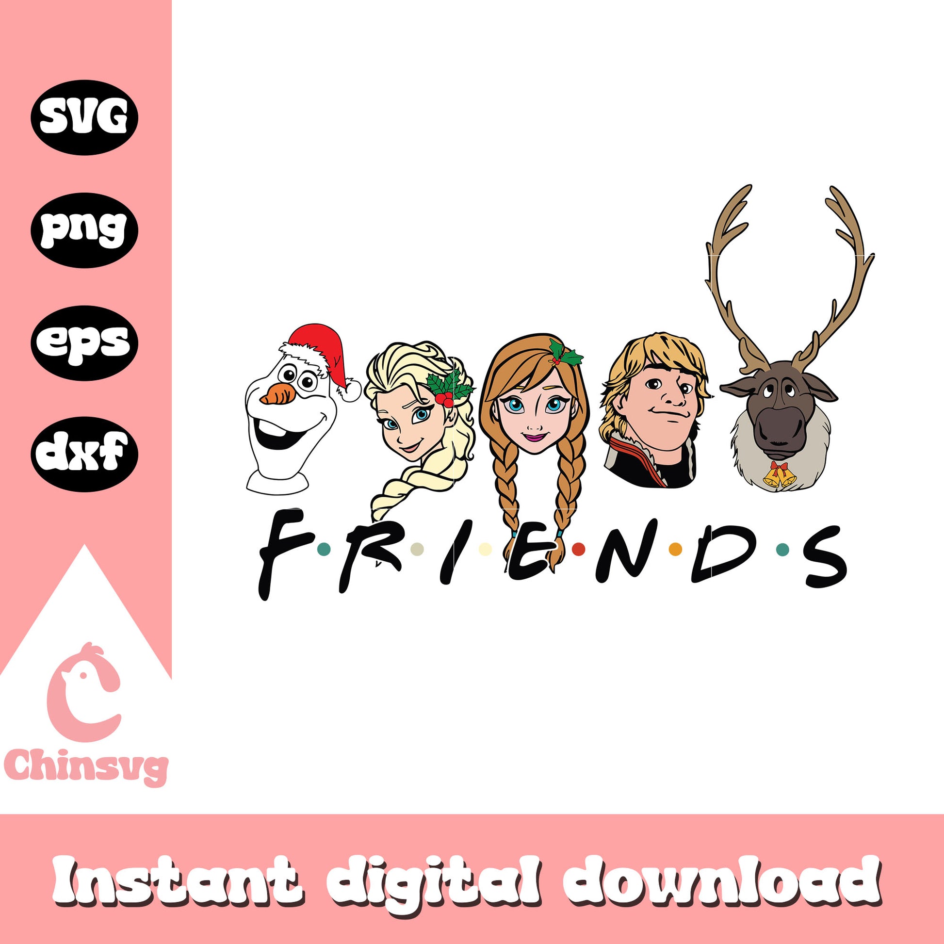 Friends of magical kingdom svg, frozen svg, christmas svg