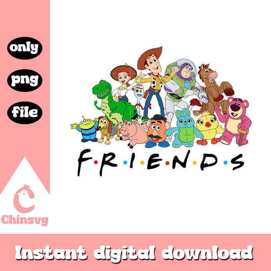 Friends toy story characters design png, disney cartoon png