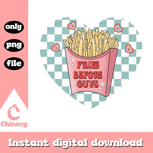 Fries before guy png, valentine retro png, valentine png
