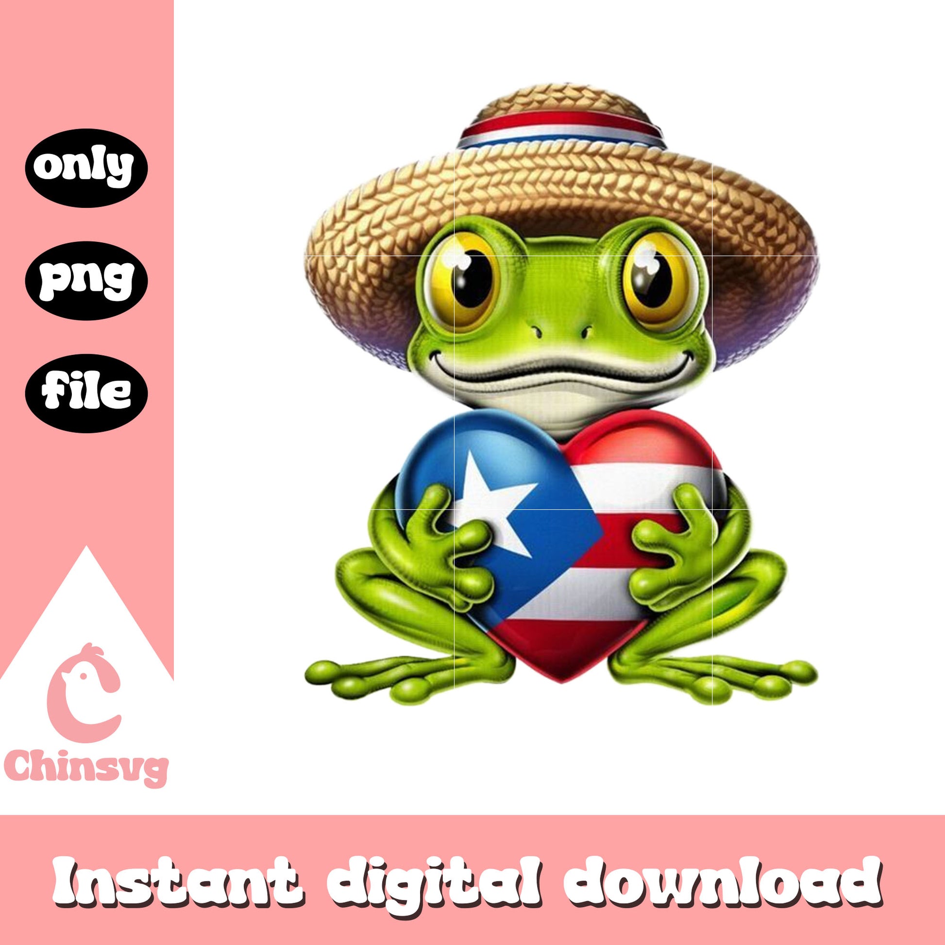 Frog hand holding heart png