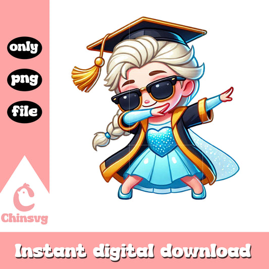 Frozen elsa graduation design png, elsa disney png, graduation png