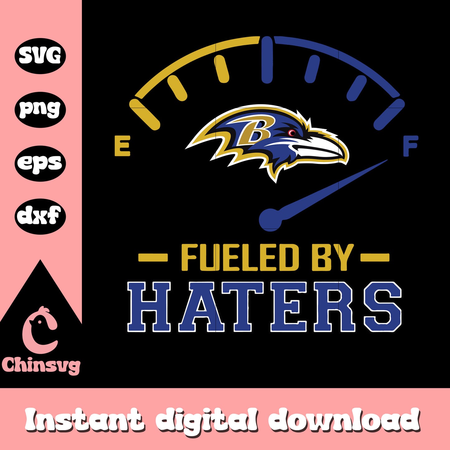 Fueled by haters baltimore ravens team svg, nfl games svg