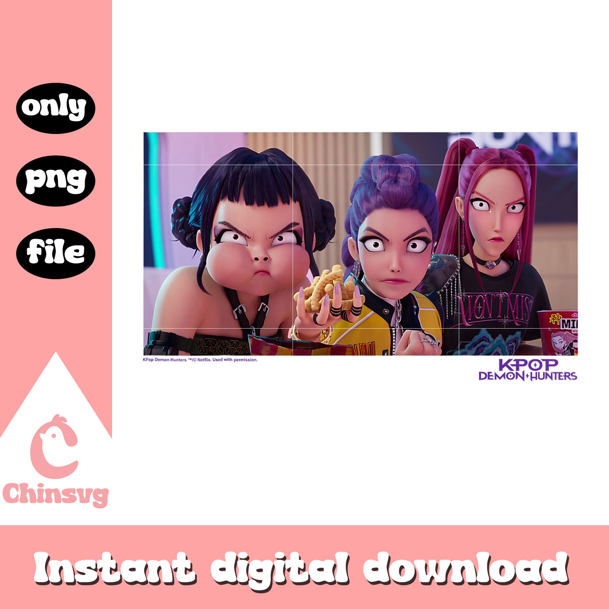 Funny huntrix members design png, the huntrix png