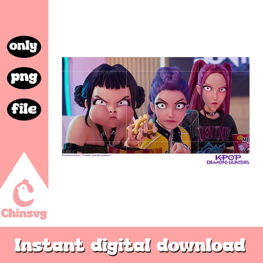 Funny huntrix members design png, the huntrix png