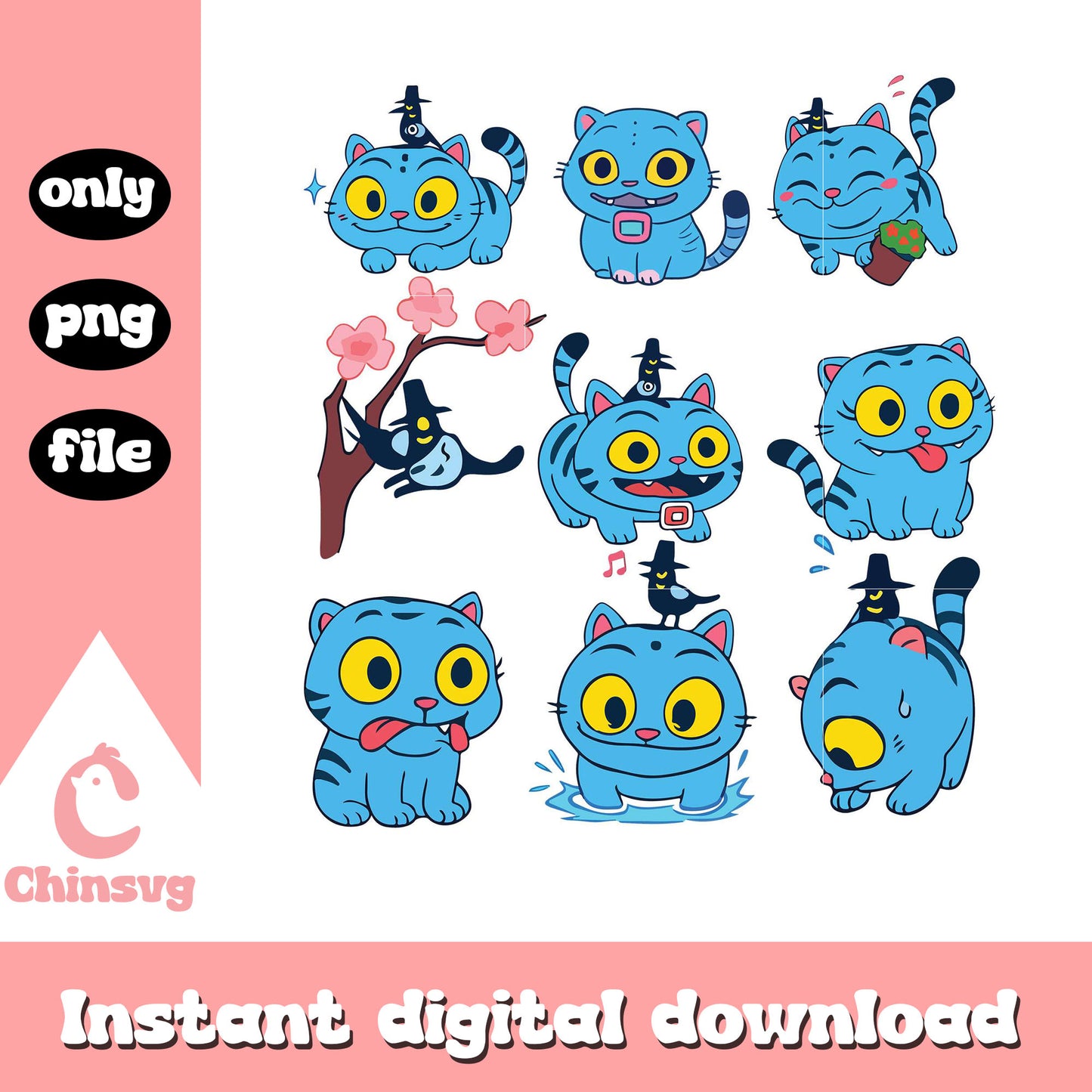 Funny kpop hunter tiger derpy member design png, derpy tiger png