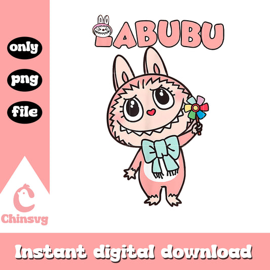 Funny labubu the monsters pink design png, pink labubu png