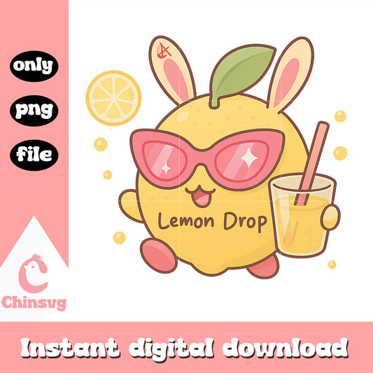Funny lemon drop cute design png, lemon drop​ png, trending png