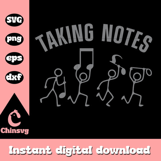 Funny music taking notes design svg, lover music svg, trending svg