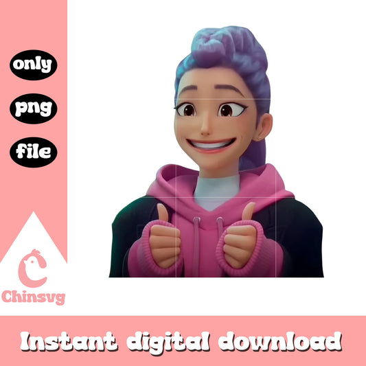 Funny rumi huntrix character png, huntrix kpop hunters png