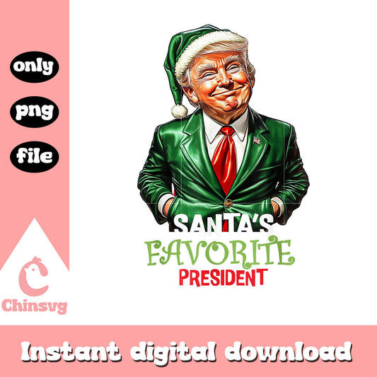 Funny santa's favorite president png, donald trump christmas​ png