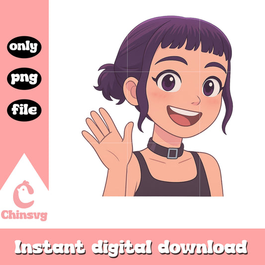 Funny zoey character design png, huntrix zoey png