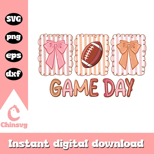 Game day bow design svg, game day svg, bow tie svg, trending svg