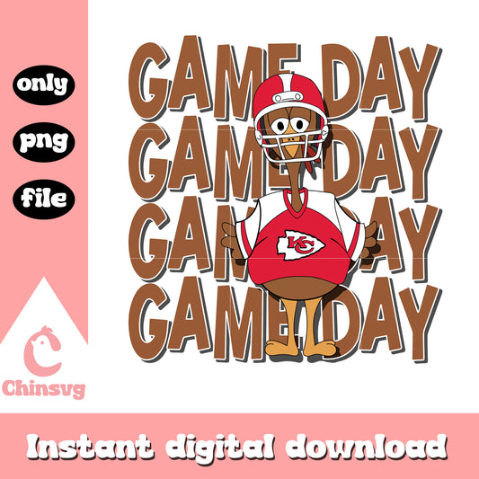 Game day turkey Kansas City Chiefs svg, kansas city chiefs players svg