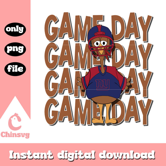 Game day turkey New York Giants player svg, nfl teams svg