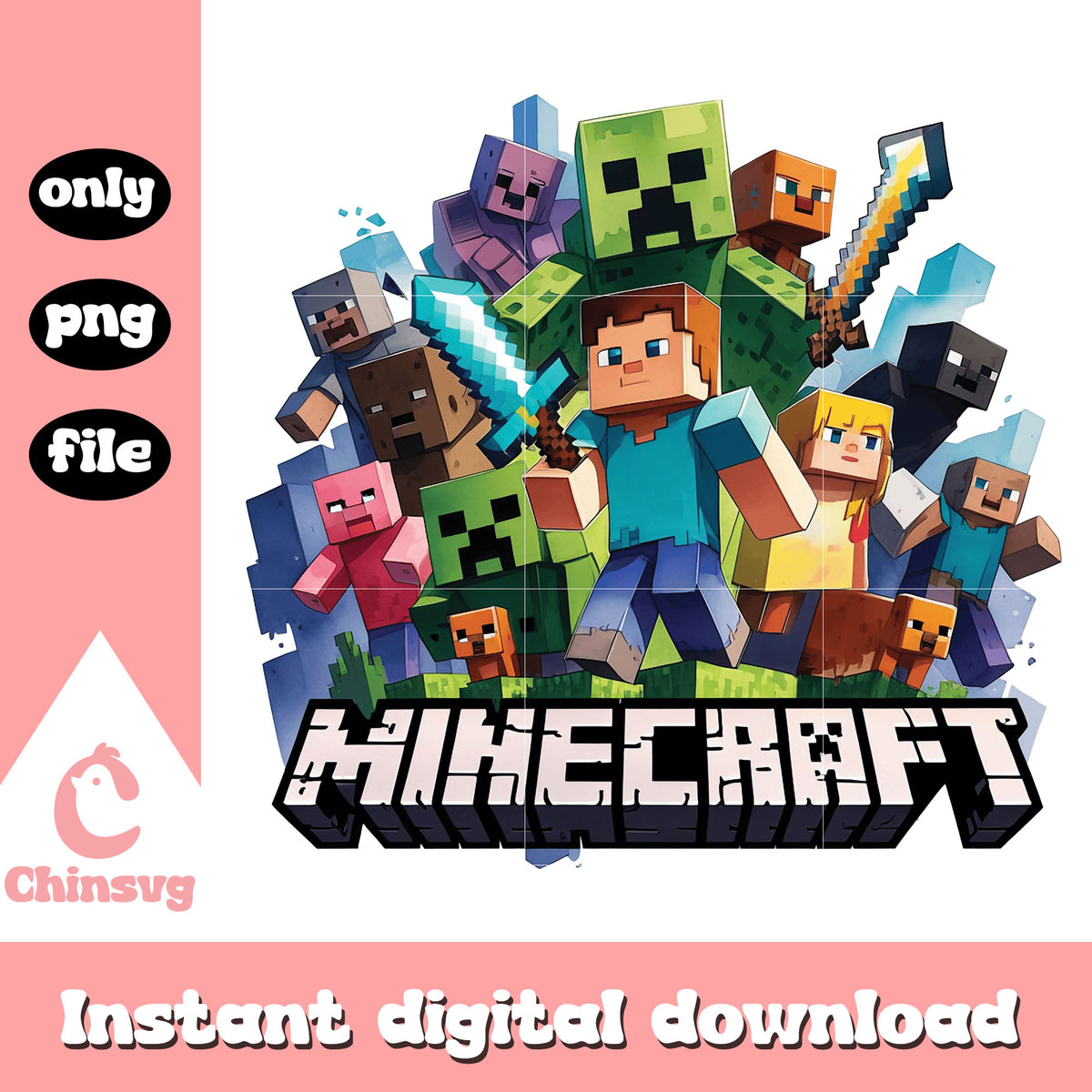 Minecraft Java Logo Pink Game minecraft logo design png, minecraft logo png, minecraft png – Chinsvg
