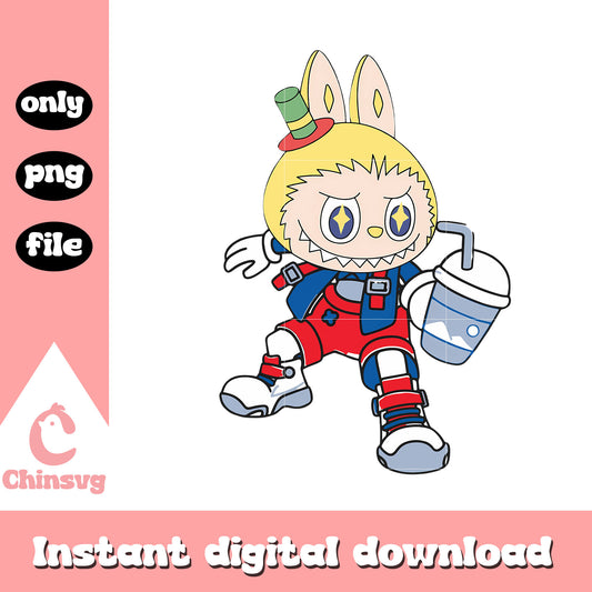 Game player labubu cute doll design png, labubu dolls png