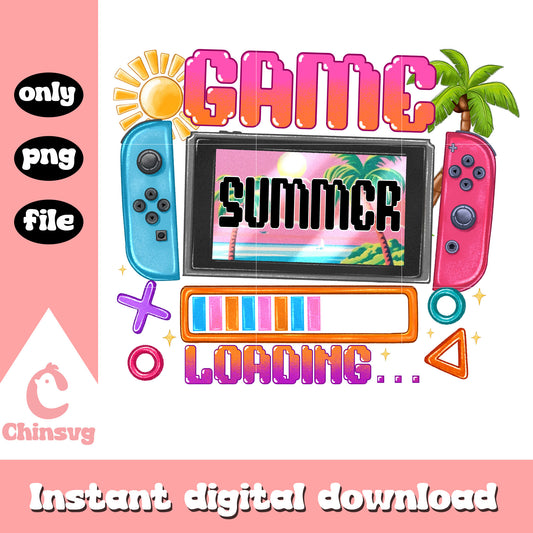 Game summer loading logo design png, logo for summer​ png