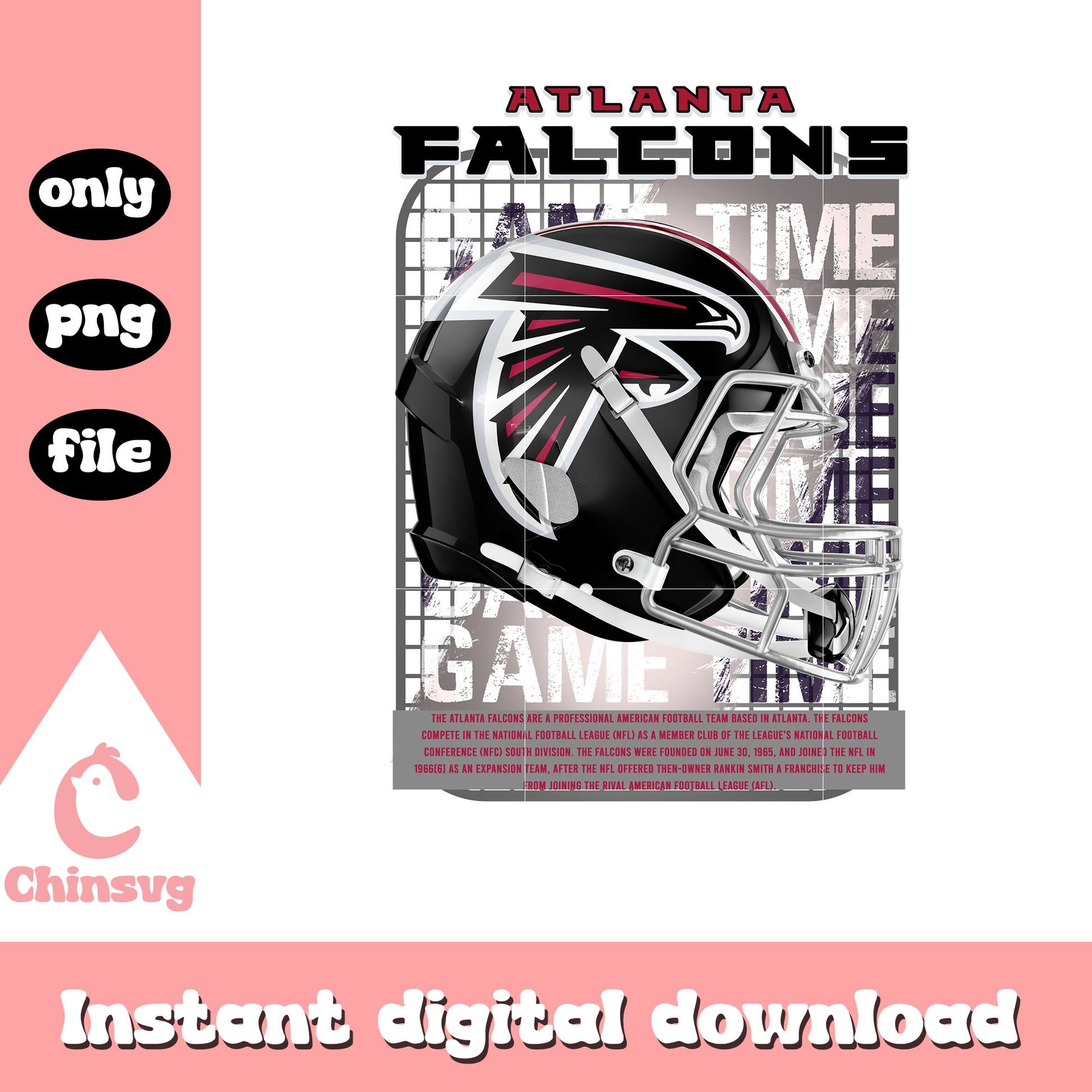 Game time atlanta falcons png, nfl atlanta falcons​ png