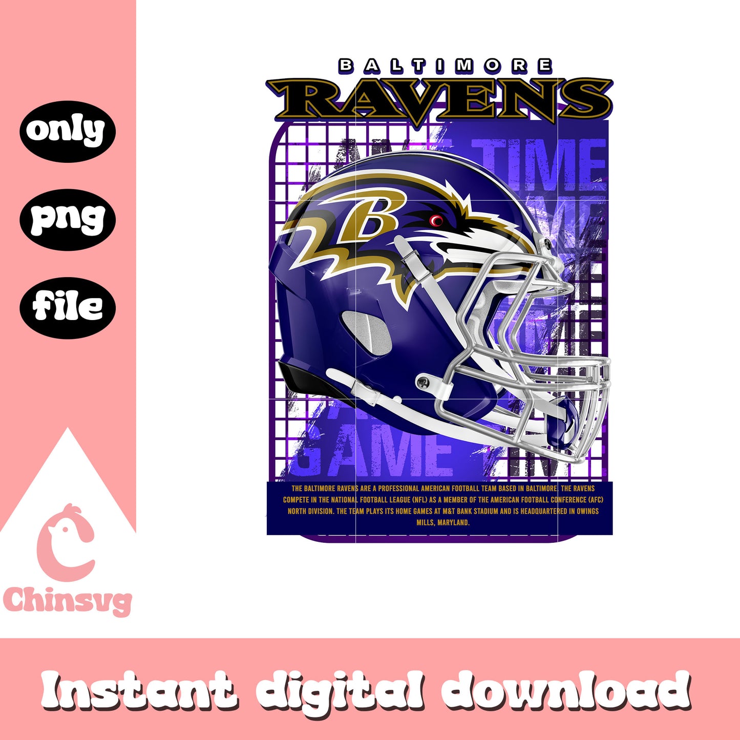 Game time baltimore ravens png, nfl baltimore ravens​ png