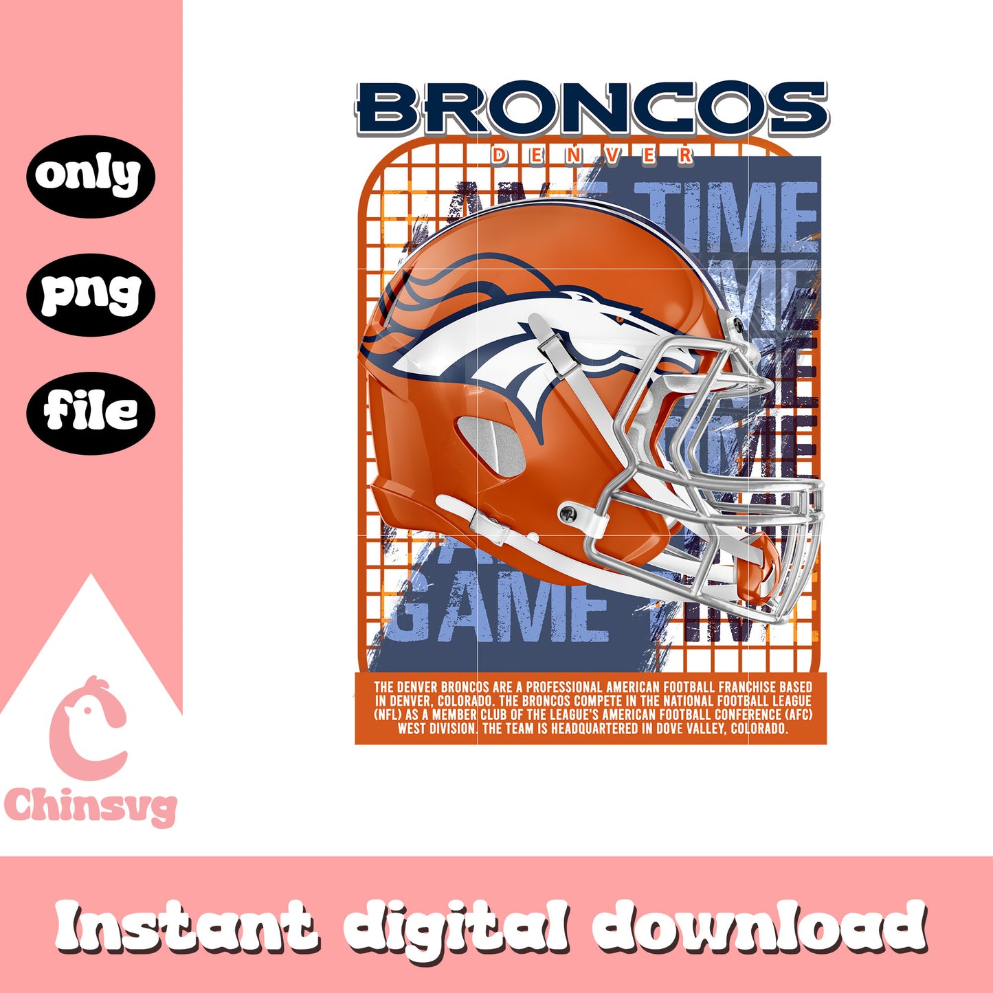Game time denver bronco png, nfl denver broncos​ png