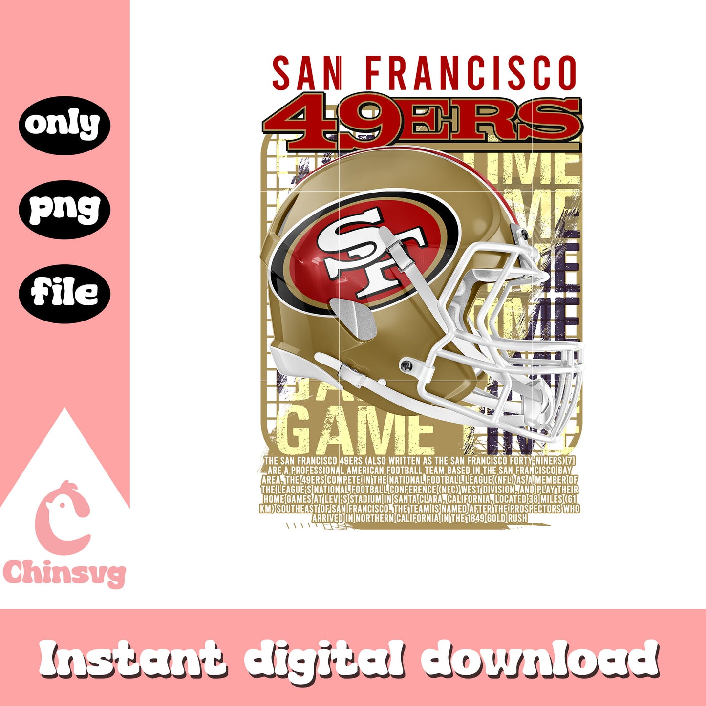 Game time football 49ers png, nfl san francisco 49ers​ png