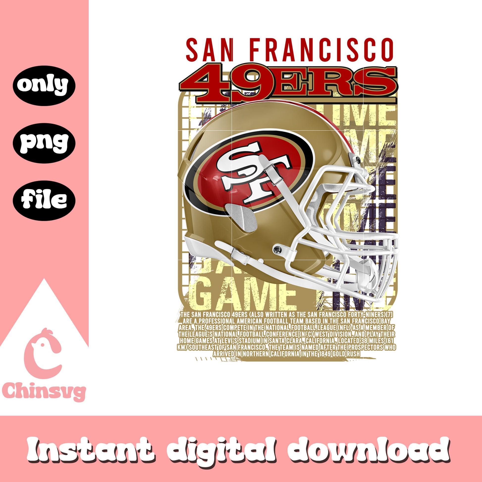 Game time football 49ers png, nfl san francisco 49ers​ png