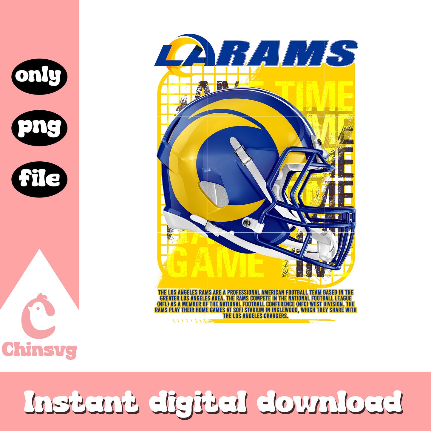 Game time football rams png, los angeles rams nfl​ png