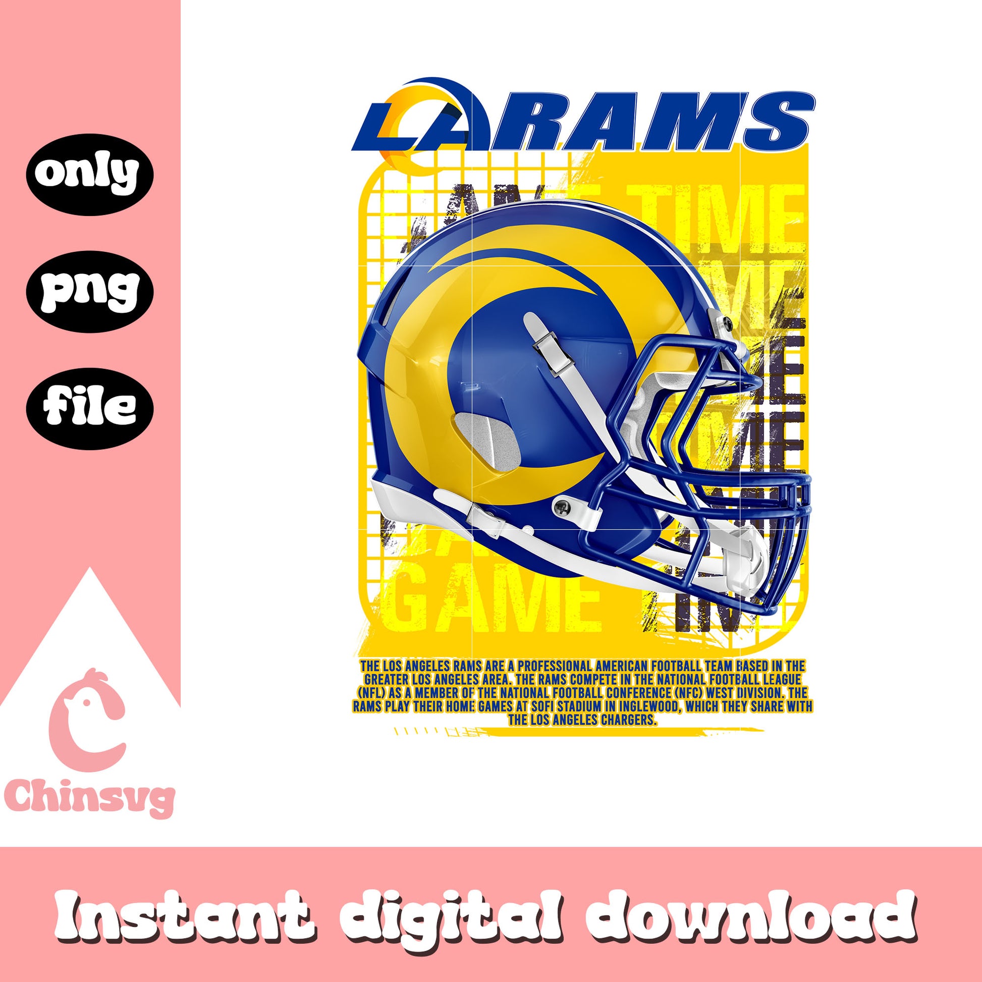 Game time football rams png, los angeles rams nfl​ png