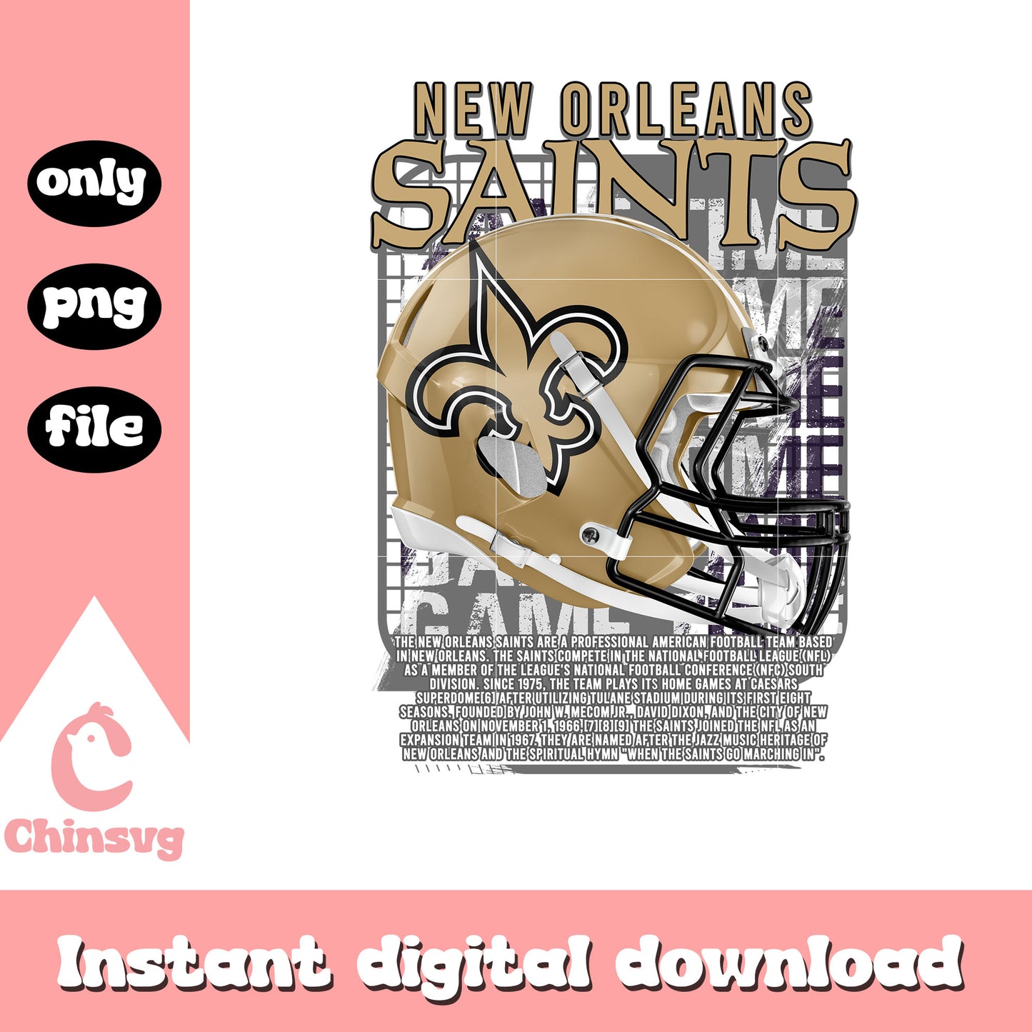 Game time football saints png, new orleans saints nfl​​ png