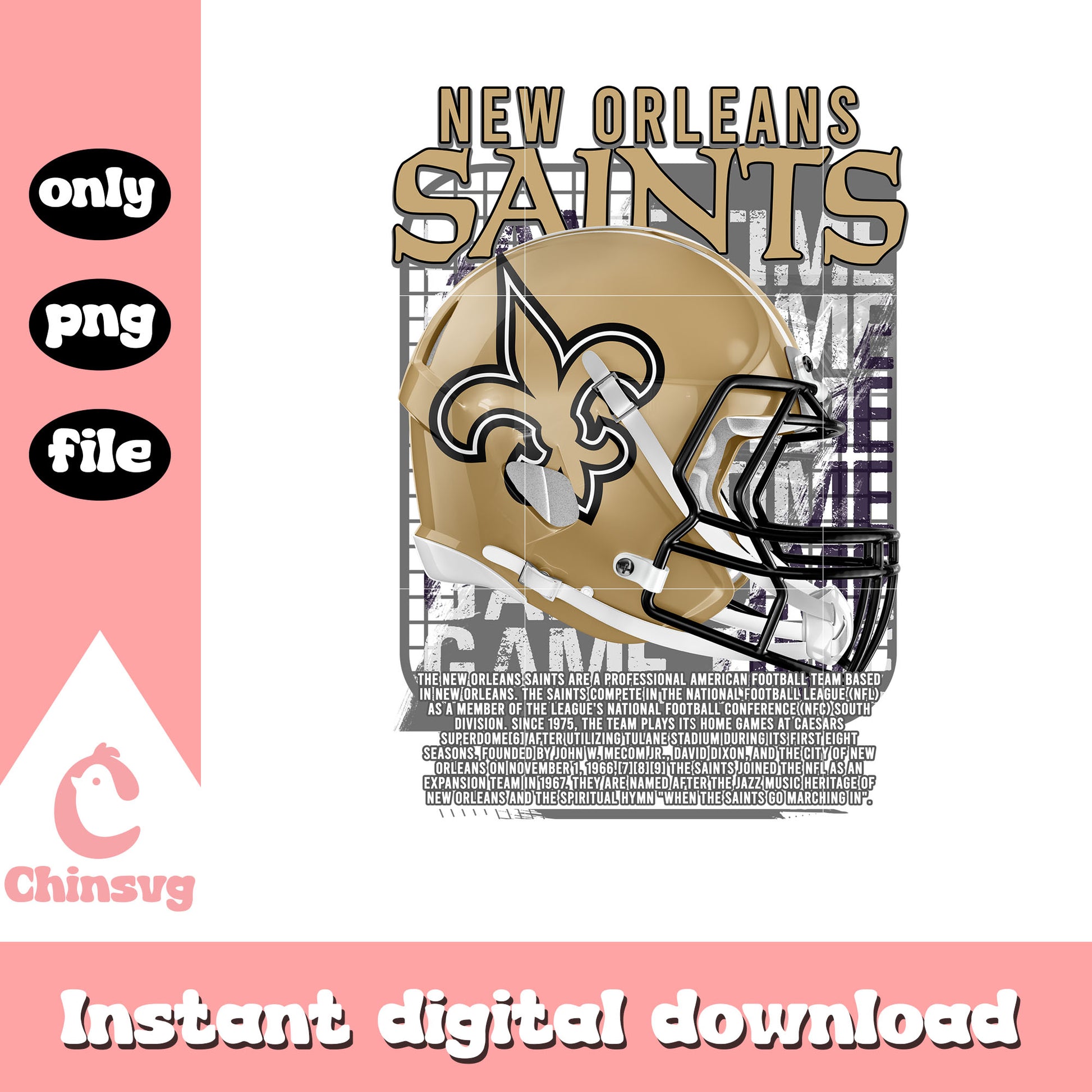 Game time football saints png, new orleans saints nfl​​ png