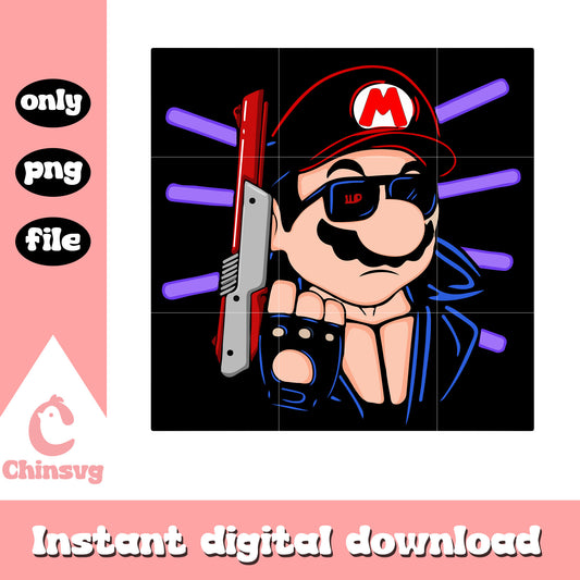 Gangsta super mario design png, super mario world png
