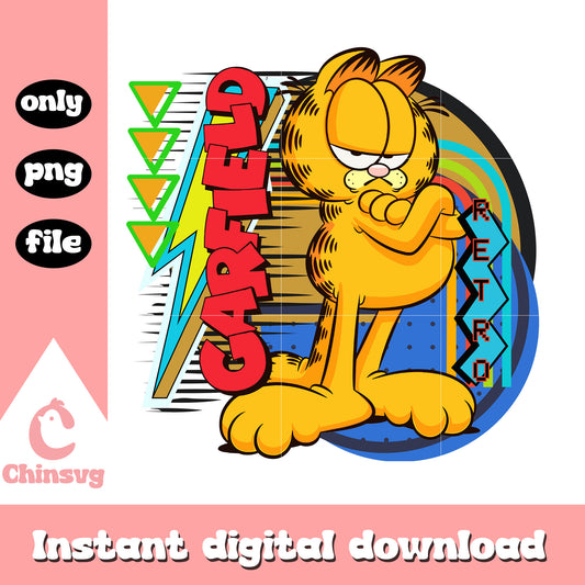 Garfield 90s cartoon network design png, garfield character png