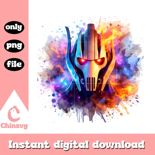 General grievous watercolor design png, general grievous png