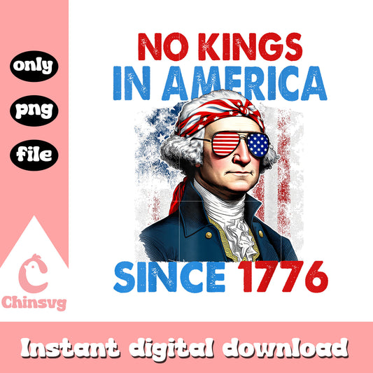 George washington no kings in america png, flags america png