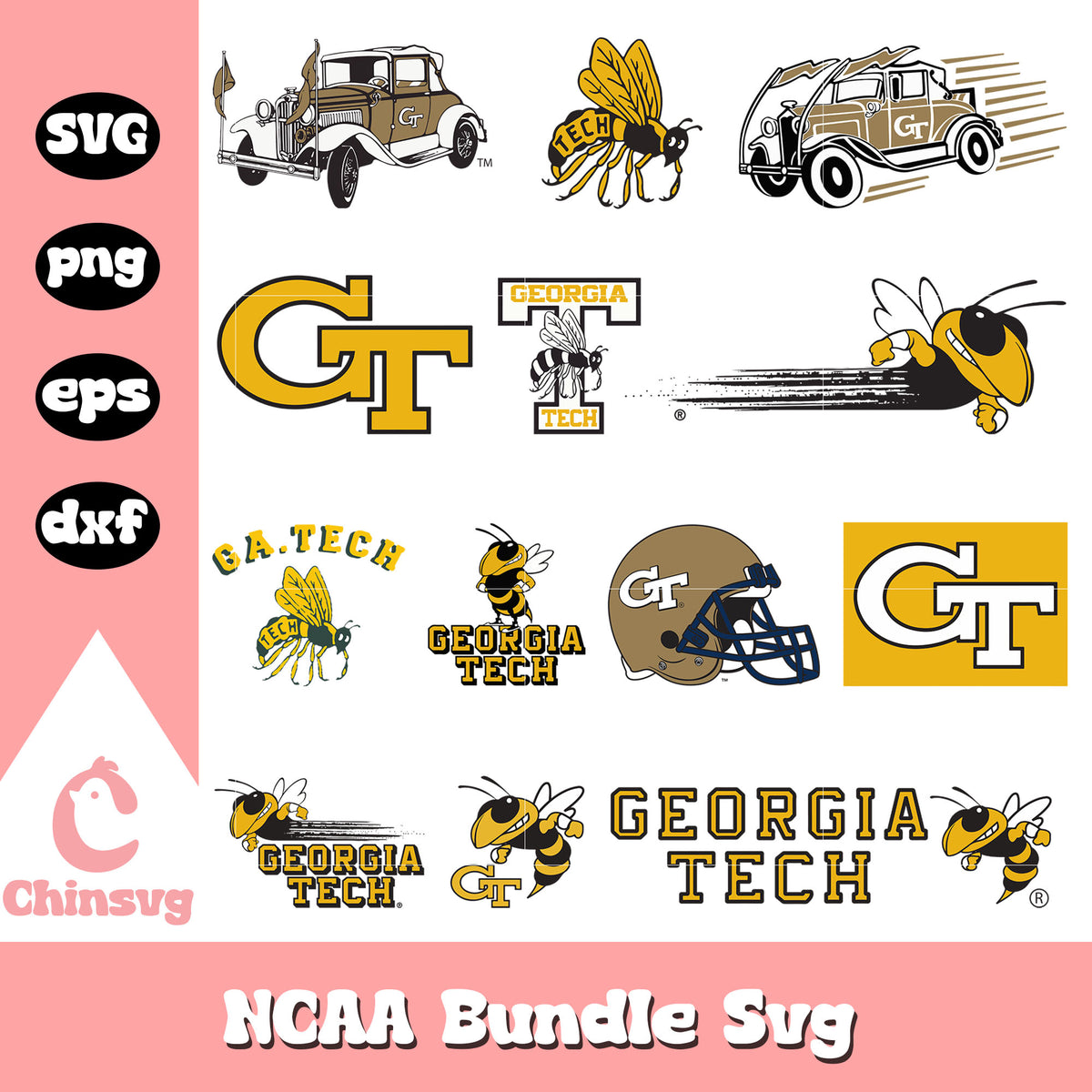 Georgia Tech Ncaa logo bundle svg, georgia tech football svg – Chinsvg