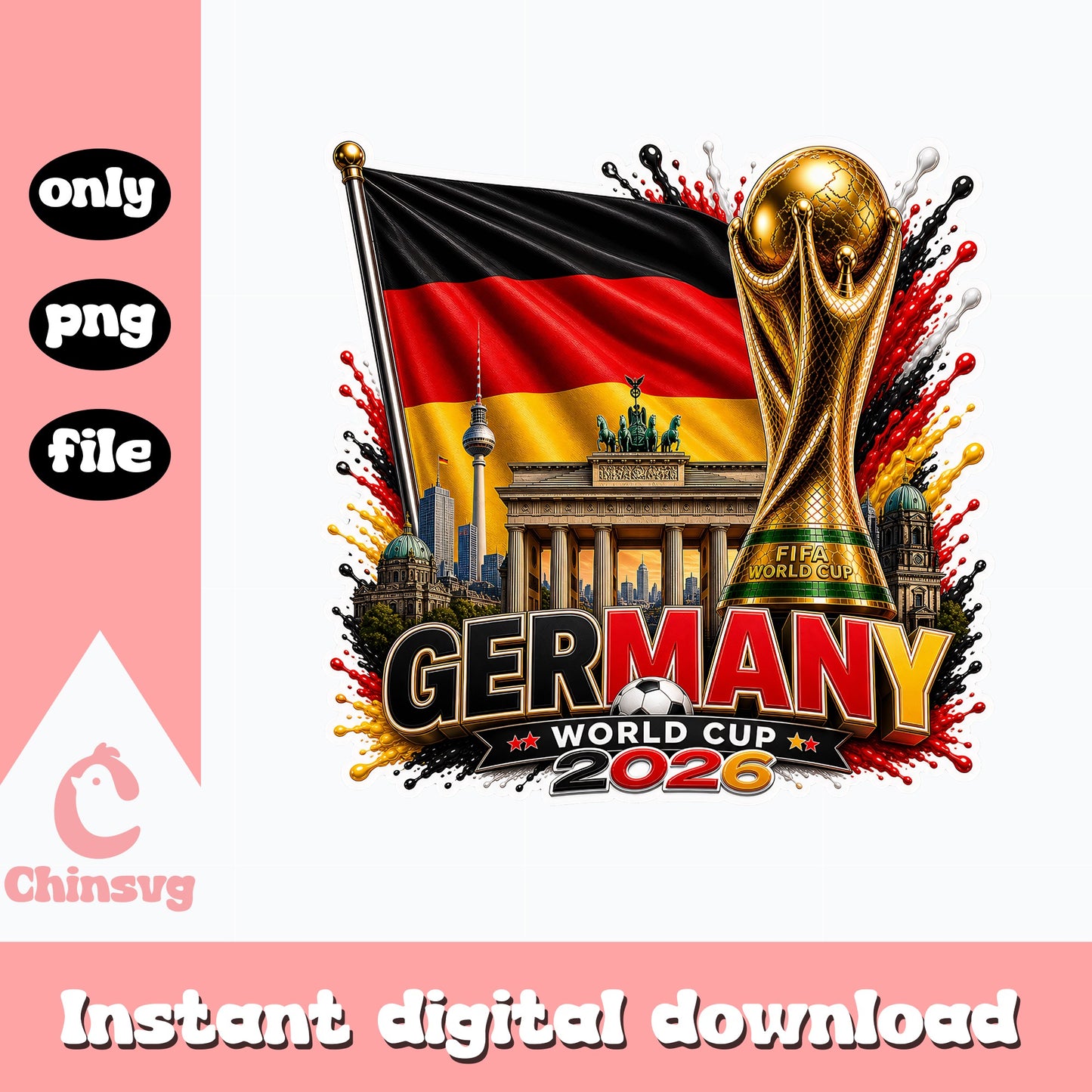 Germany World Cup 2026 PNG, Germany Soccer PNG, Football PNG