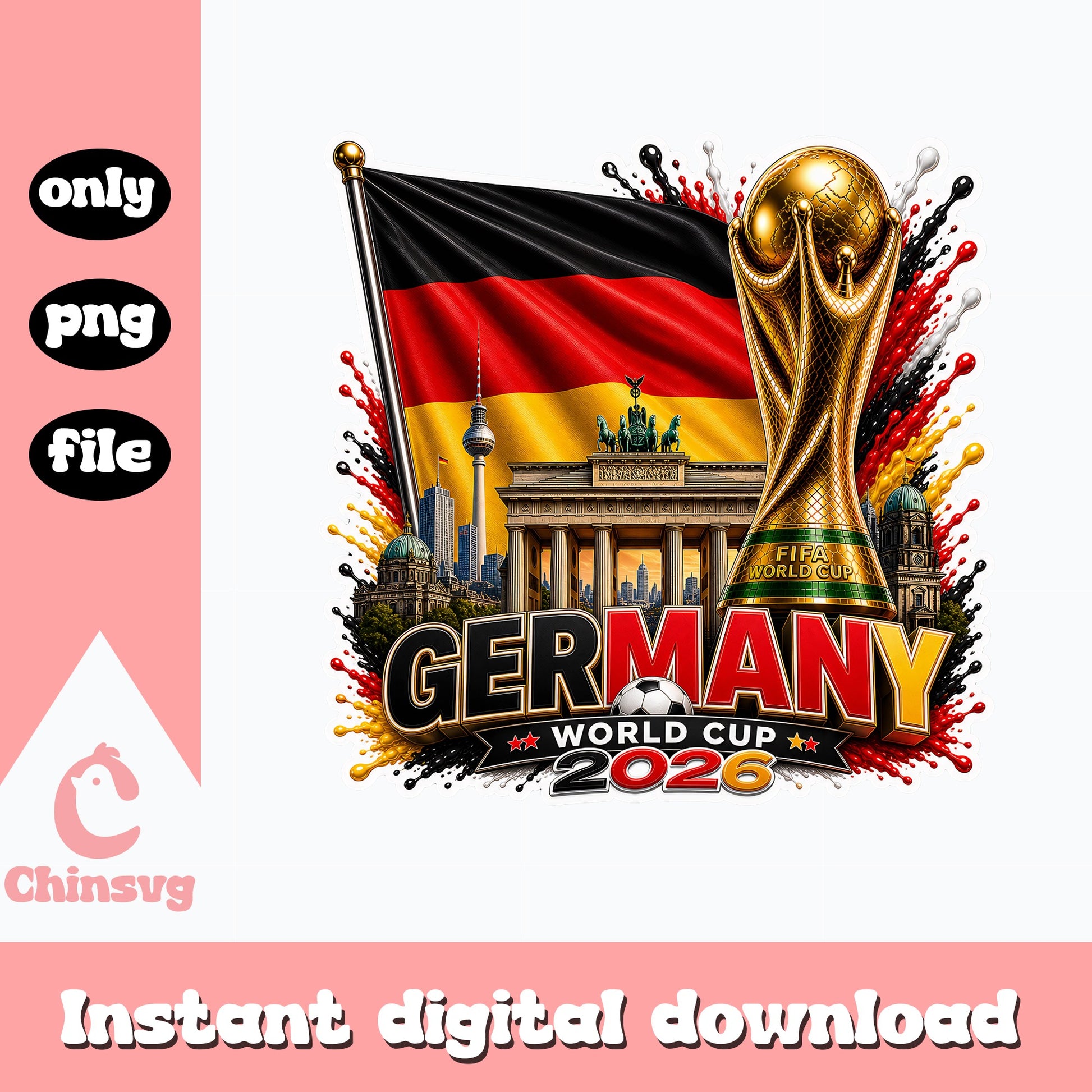 Germany World Cup 2026 PNG, Germany Soccer PNG, Football PNG