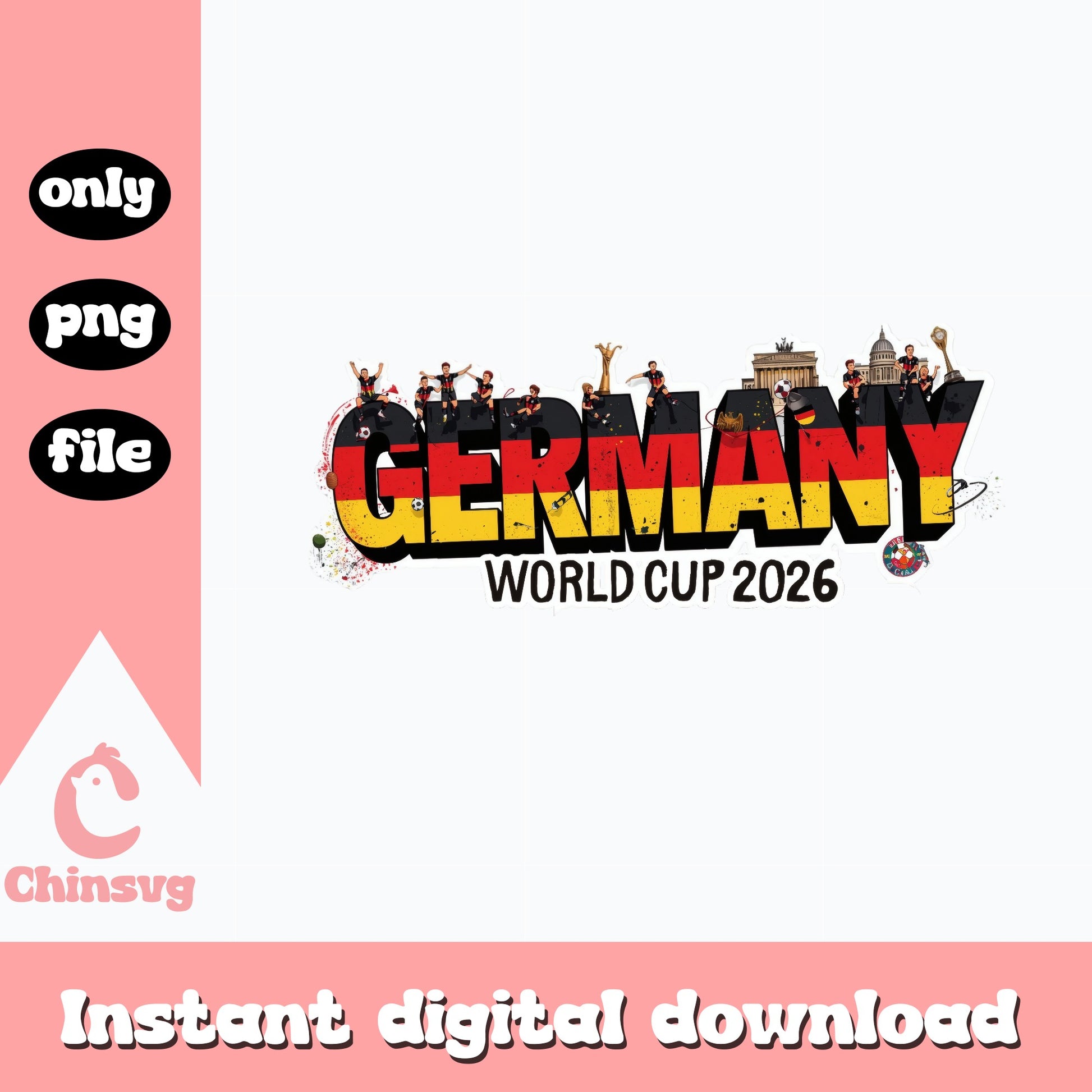 Germany World Cup 2026 PNG, Germany Soccer Team PNG, Football PNG