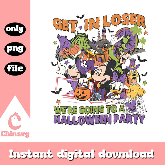 Get in loser we're going to a halloween party png, happy halloween png